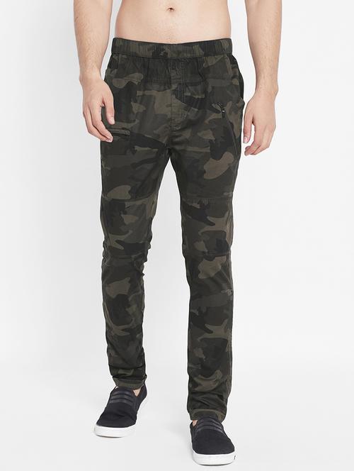 green camouflage cargos casual trouser - 18193871 - Very Small Image - 1