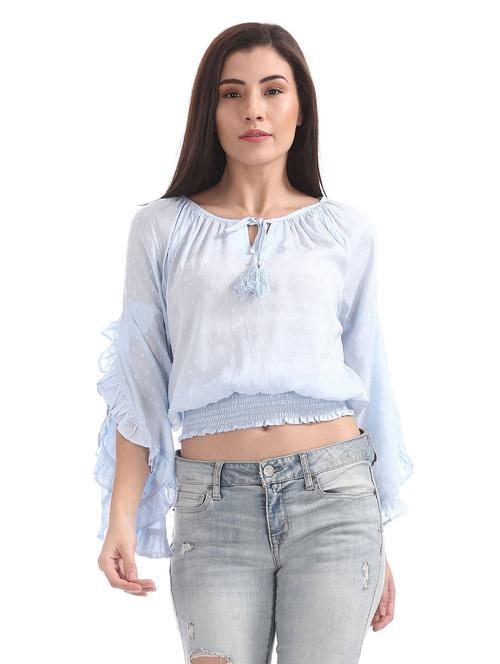 light blue solid regular top - 18194710 - Very Small Image - 1