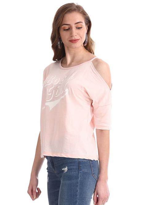 cold shoulder graphic top - 18195150 - Very Small Image - 1