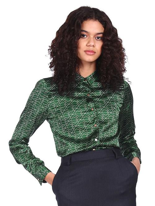 long sleeved geometric top - 18195222 - Very Small Image - 1