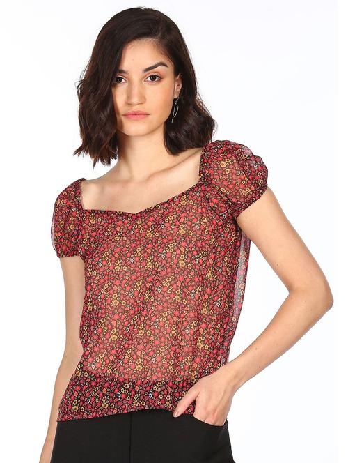 women's straight sweetheart neck top - 18195250 - Very Small Image - 1