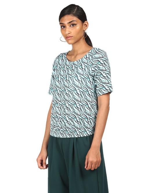 multi colored abstract print regular top - 18195492 - Very Small Image - 1