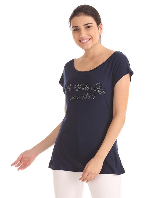 blue solid regular top - 18195555 - Very Small Image - 1