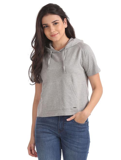grey solid regular sweatshirt - 18195581 - Very Small Image - 1