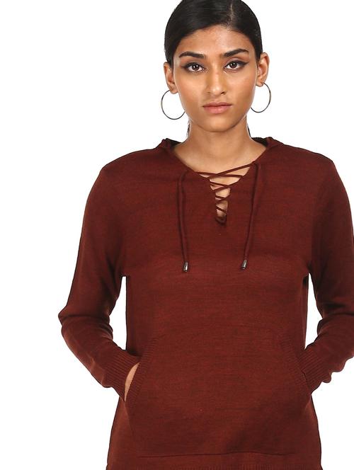red solid regular sweatshirt - 18195861 - Very Small Image - 1