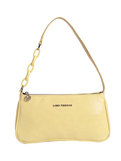 yellow leatherette (pu) handbag - 18196011 - Very Small Image - 1