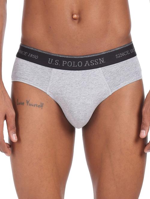 grey melange hipster brief - 18198084 - Very Small Image - 1