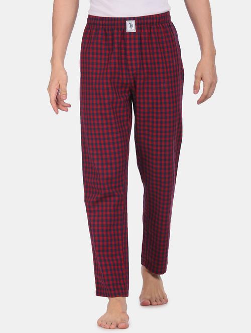 red checkered track pant - 18198350 - Very Small Image - 1