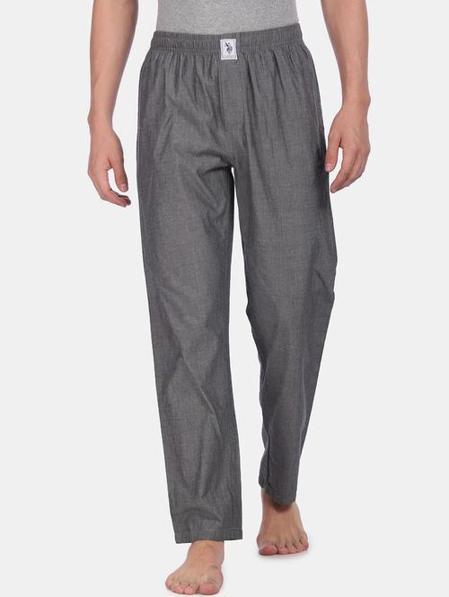 grey solid track pant - 18198354 - Very Small Image - 1