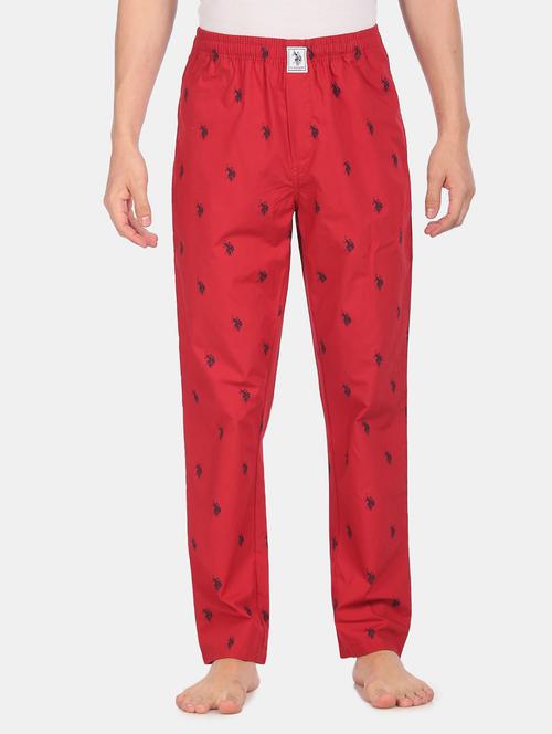 red printed track pant - 18198386 - Very Small Image - 1