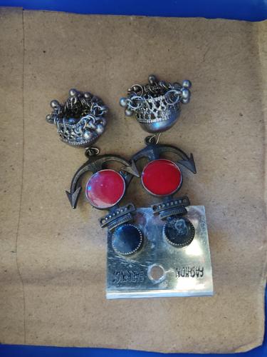 ladies earrings metal silver color - 18199325 - Very Small Image - 1