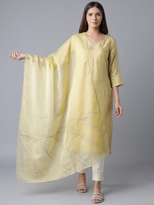 green polyester dupatta - 18199402 - Very Small Image - 1