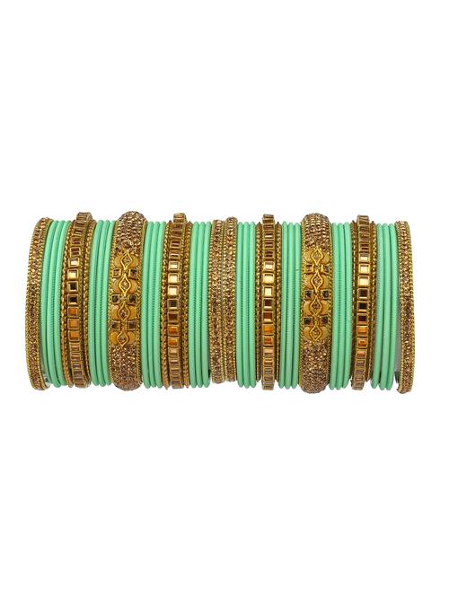 rijoli heavy rich pearl stone work antique stylish bangle set - 18199683 - Very Small Image - 1