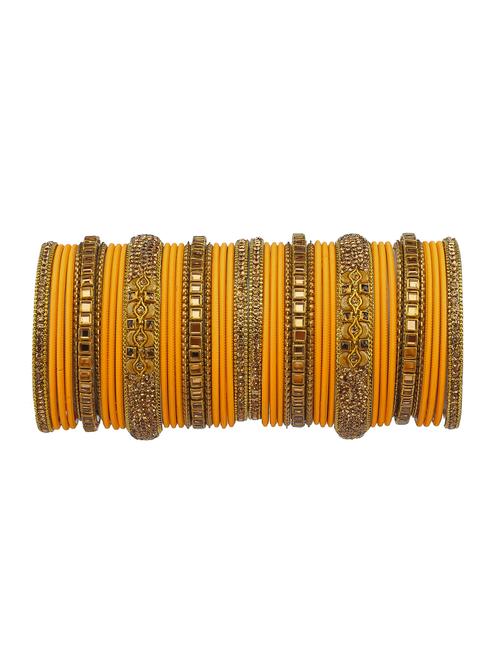 rijoli heavy rich pearl stone work antique stylish bangle set - 18199701 - Very Small Image - 1