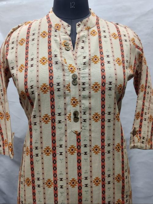 riyon twill fabric design block kurti - 18199770 - Very Small Image - 1