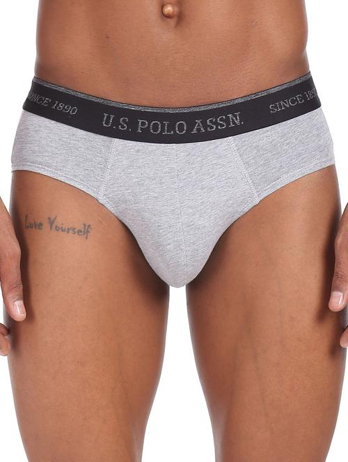 grey melange hipster brief - 18199857 - Very Small Image - 1