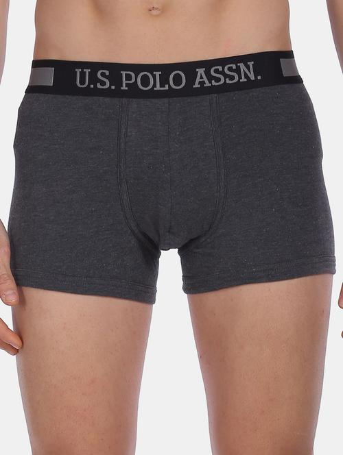grey solid trunks brief - 18199867 - Very Small Image - 1