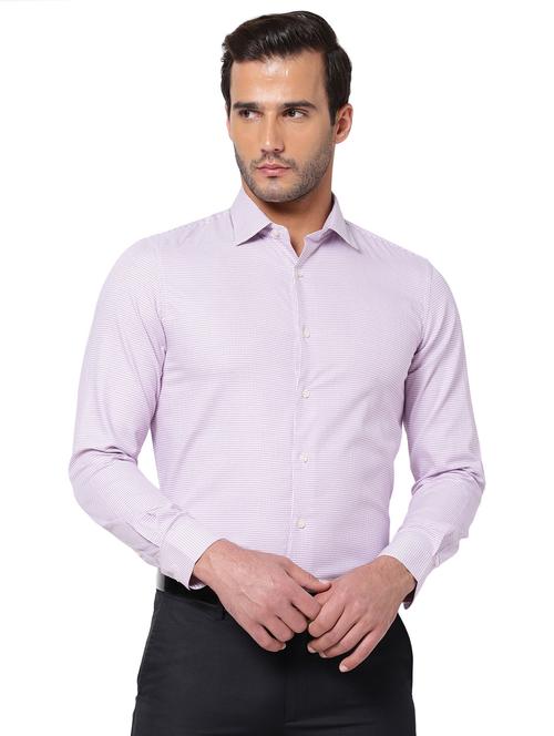 purple checked casual shirt - 18200075 - Very Small Image - 1