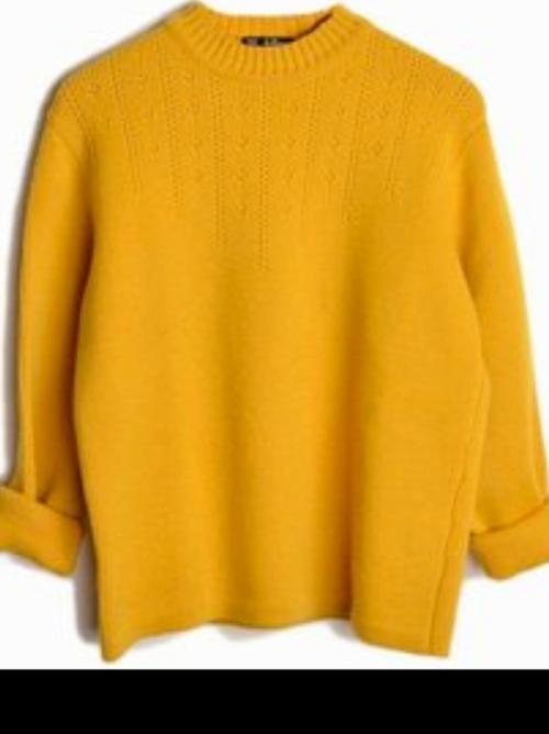 yellow wool cardigan - 18200774 - Very Small Image - 1