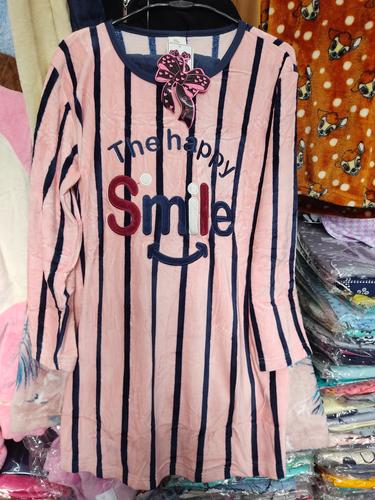 ladies woolen night wear set pink - 18200793 - Very Small Image - 1