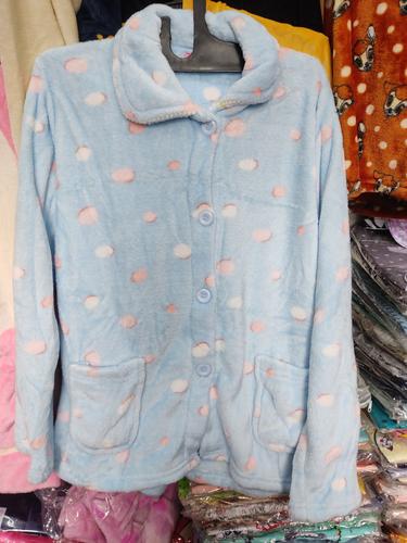 ladies woolen night wear set nevy - 18200800 - Very Small Image - 1