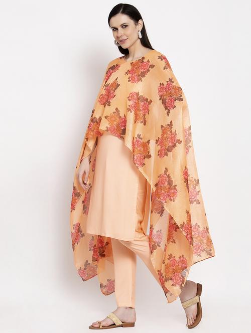 orange solid suit set - 18201056 - Very Small Image - 1