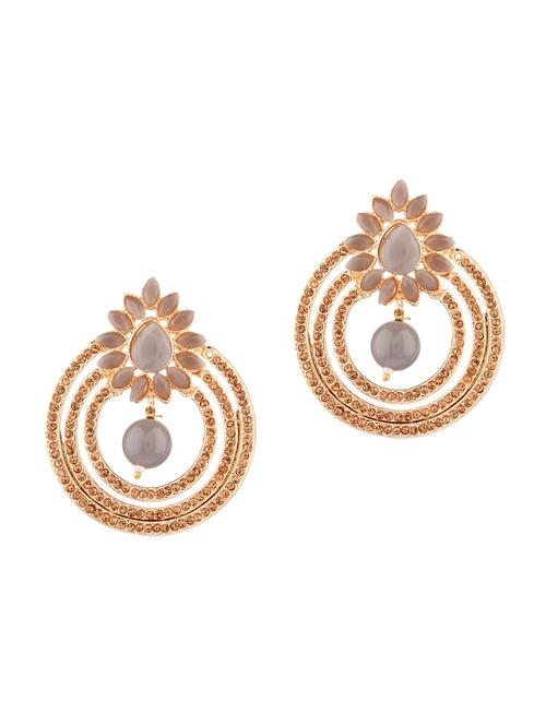 grey metal chandellier earring - 18201374 - Very Small Image - 1