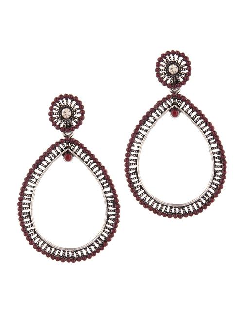 red metal chandellier earring - 18201560 - Very Small Image - 1