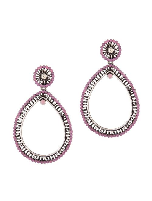 pink metal chandellier earring - 18201562 - Very Small Image - 1