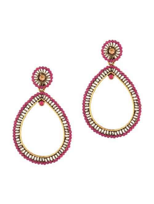 pink metal chandellier earring - 18201567 - Very Small Image - 1