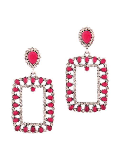 pink metal chandellier earring - 18201591 - Very Small Image - 1