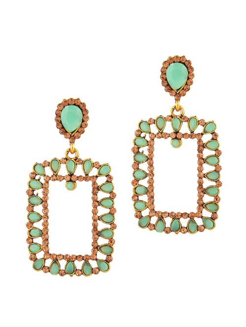 green metal chandellier earring - 18201592 - Very Small Image - 1