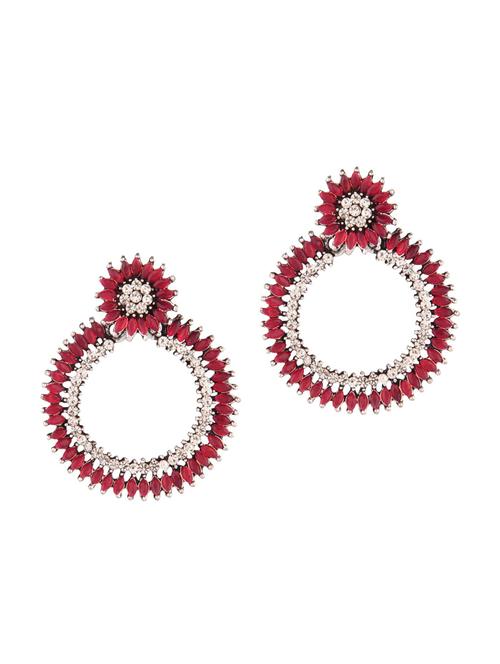 pink metal chandellier earring - 18201619 - Very Small Image - 1