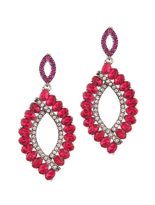 pink metal chandellier earring - 18201635 - Very Small Image - 1