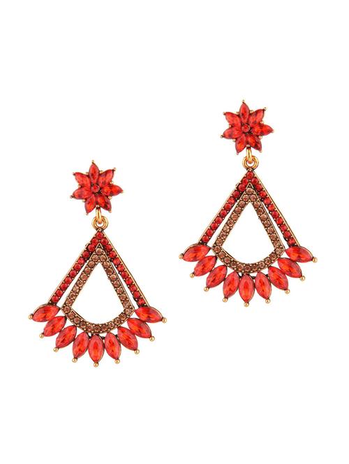 red metal chandellier earring - 18201638 - Very Small Image - 1
