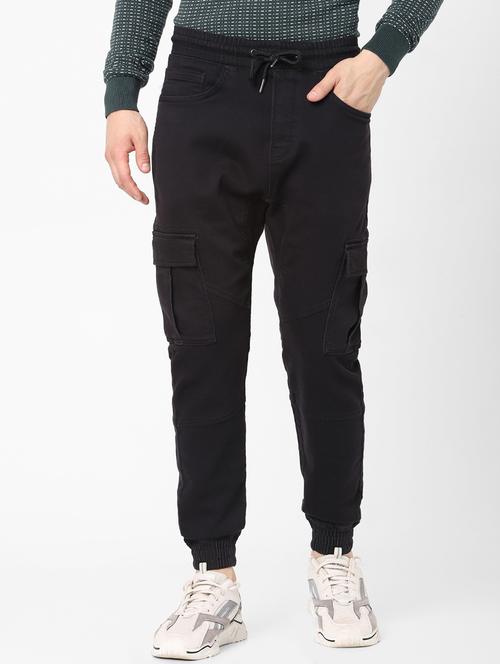 black solid jogger - 18202013 - Very Small Image - 1