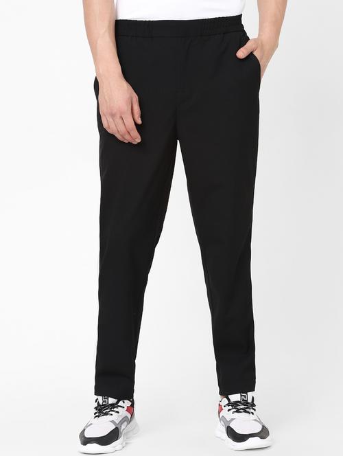 black side-taped jogger - 18202014 - Very Small Image - 1
