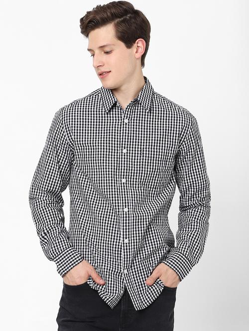 black checkered casual shirt - 18202055 - Very Small Image - 1