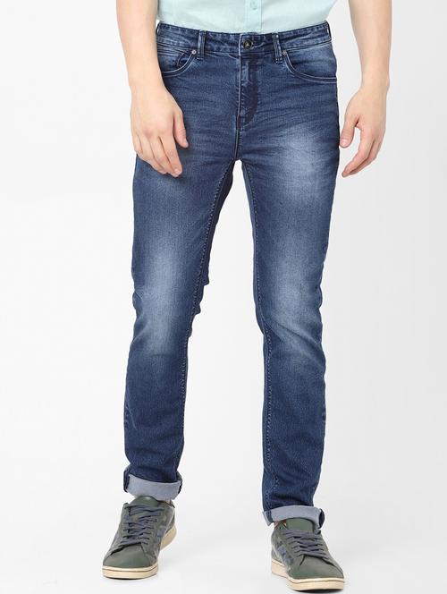 dark blue solid light washed jean - 18202126 - Very Small Image - 1