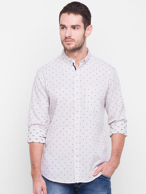 white printed casual shirt - 18202211 - Very Small Image - 1