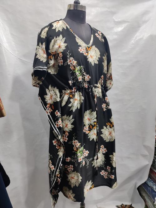 v-neck floral print kaftan - 18203690 - Very Small Image - 1