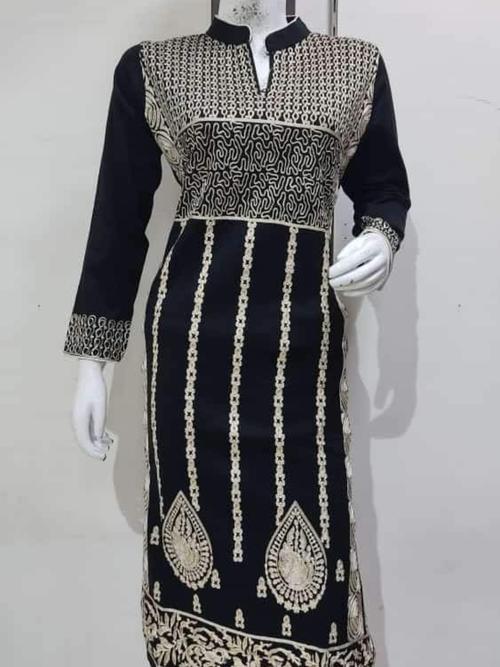 ladies woollen kurti black color - 18203826 - Very Small Image - 1