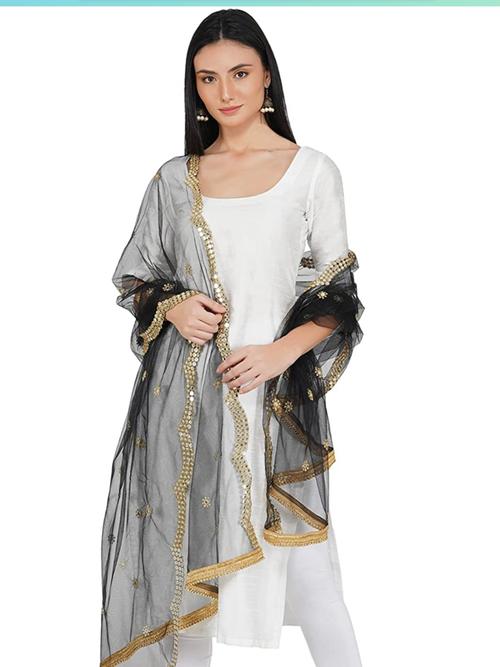 net dupatta embroidered dupatta 2.5 length - 18204182 - Very Small Image - 1