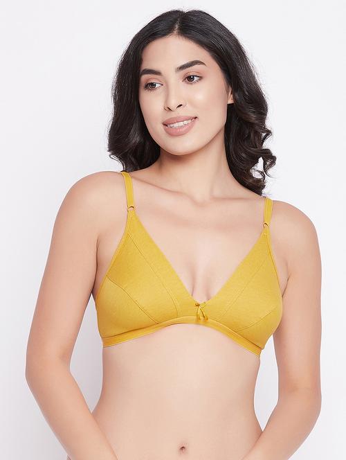 yellow solid plunge bra - 18204453 - Very Small Image - 1