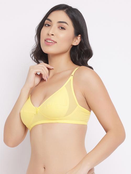 yellow solid regular bra - 18204469 - Very Small Image - 1