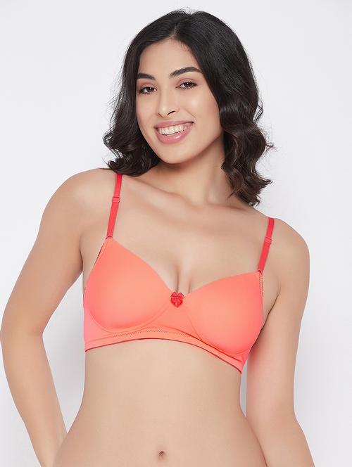 orange solid t-shirt bra - 18204476 - Very Small Image - 1