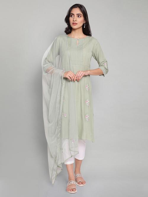 women's straight kurta - 18204737 - Very Small Image - 1