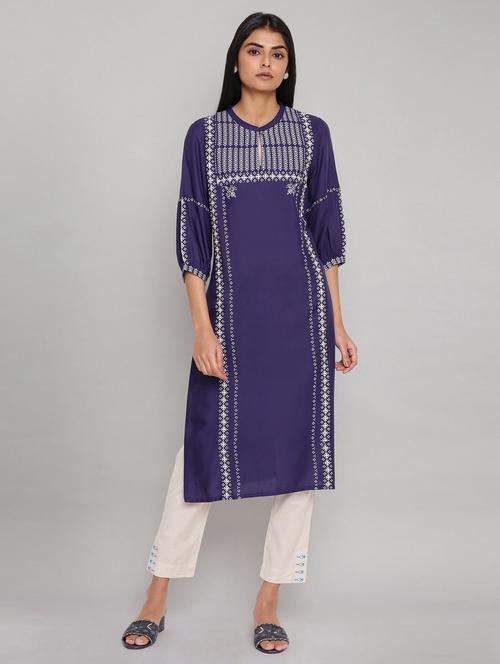 women's straight kurta - 18204757 - Very Small Image - 1