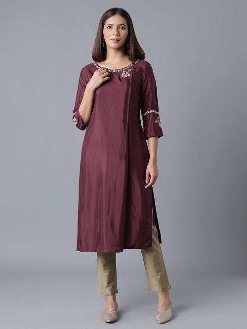 women's straight kurta - 18204769 - Very Small Image - 1