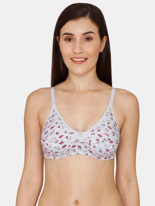 grey printed t-shirt bra - 18205129 - Very Small Image - 1
